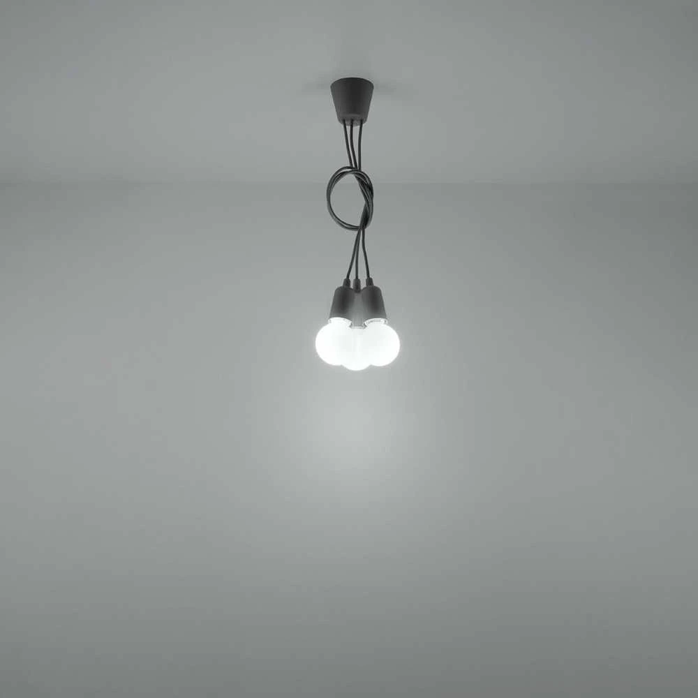 Sollux Lighting Pakabinamas šviestuvas DIEGO 3 pilkas