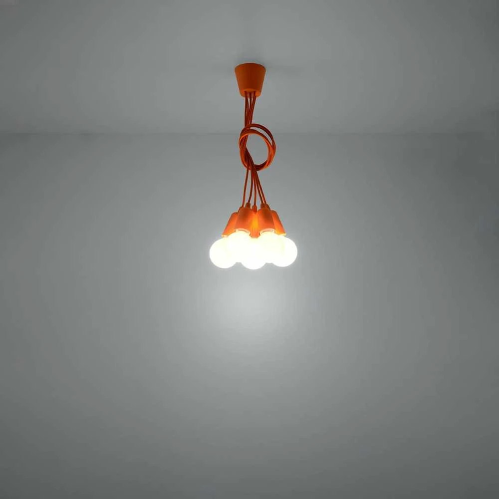 Sollux Lighting Pakabinamas šviestuvas DIEGO 5 oranžinis