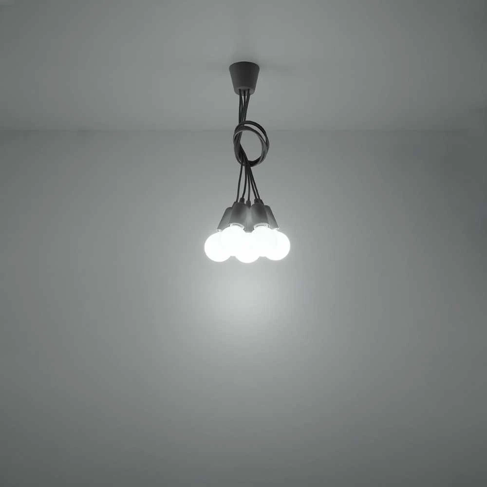 Sollux Lighting Pakabinamas šviestuvas DIEGO 5 pilkas