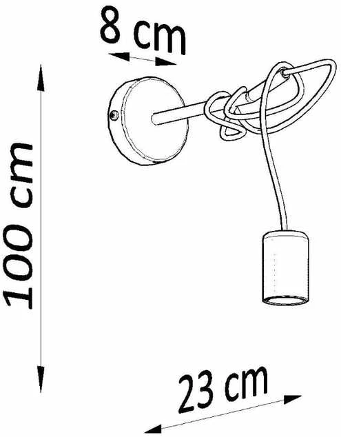 Sollux Lighting Sieninis šviestuvas EDISON juodas