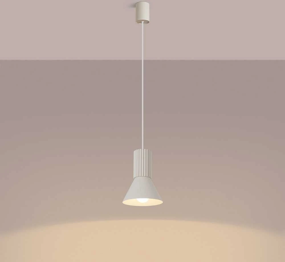 Sollux Lighting Estria Crimson pakabinamas šviestuvas, smėlio spalvos, plieno, aliuminio, E14, 10 W, LED