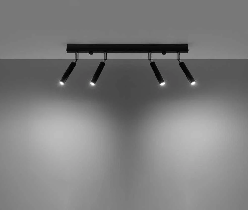 Sollux Lighting Lubinis šviestuvas EYETECH 4 juodas
