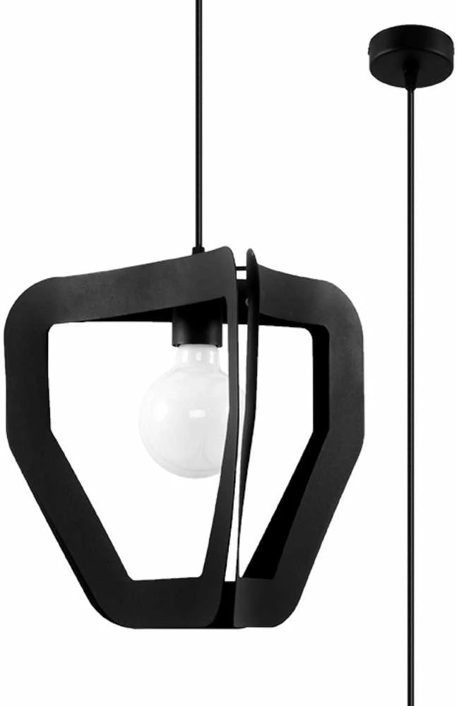 Sollux Lighting Pakabinamas šviestuvas TRES juodas