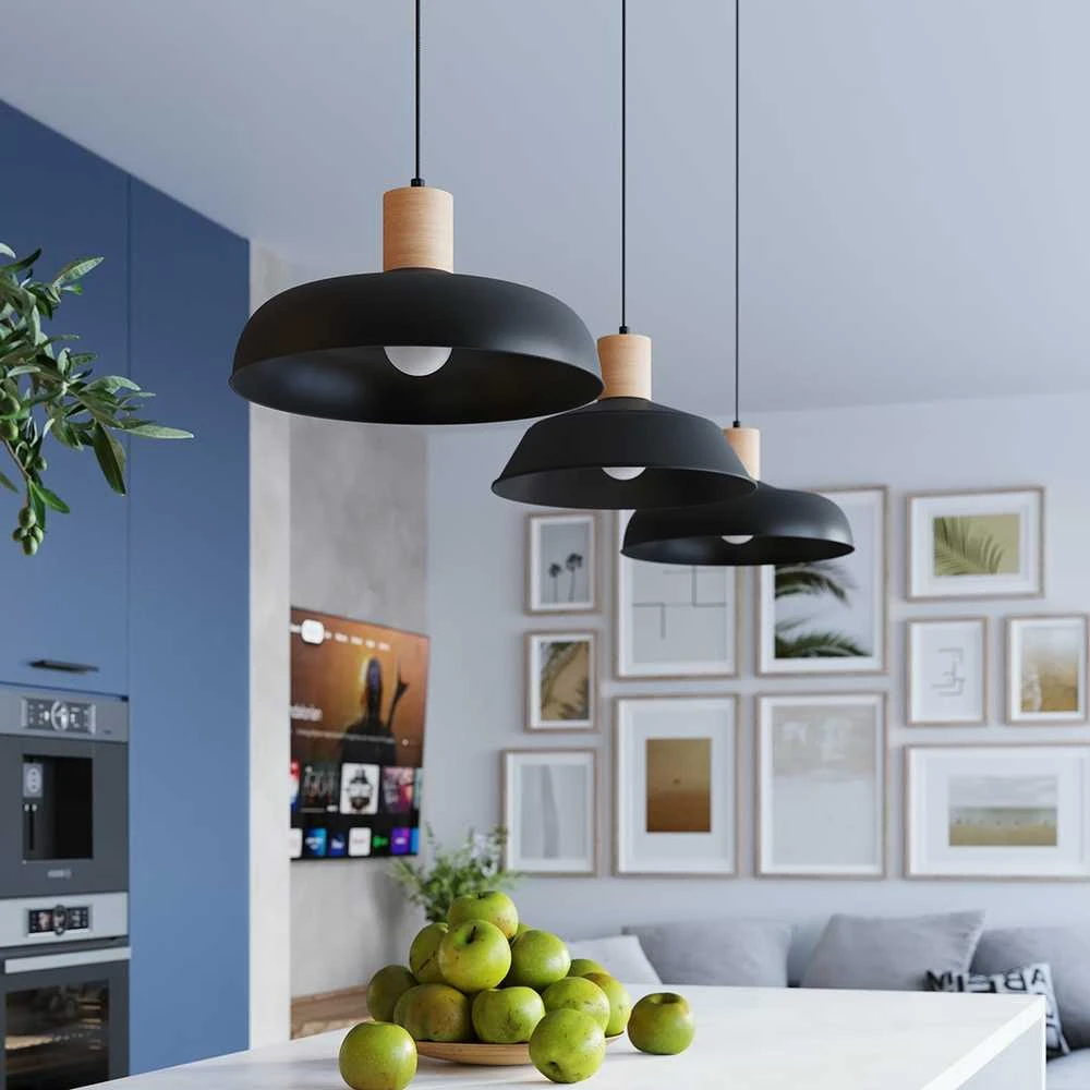 Sollux Lighting Pakabinamas šviestuvas FANO juodas