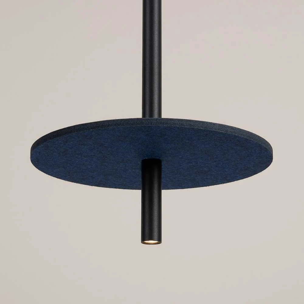 Sollux Lighting FELTRO pakabinamas šviestuvas, veltinio diskai, tamsiai mėlynas, plienas, 30x30x126 cm, LED, G9