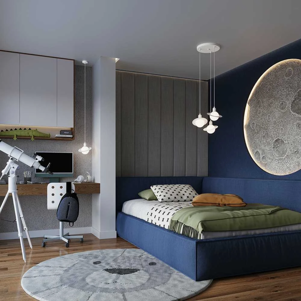 Sollux Lighting Pakabinamas šviestuvas HYPERION 1 baltas