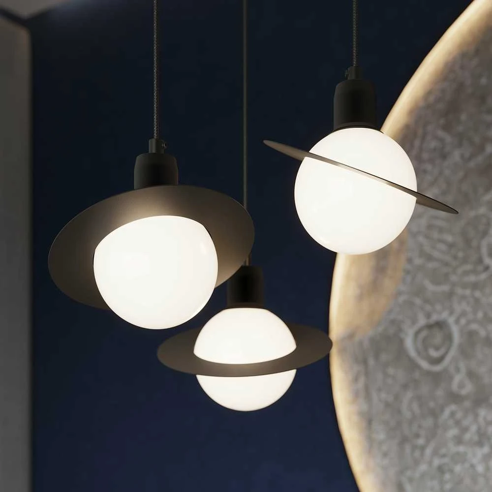 Sollux Lighting Pakabinamas šviestuvas HYPERION 1 juodas