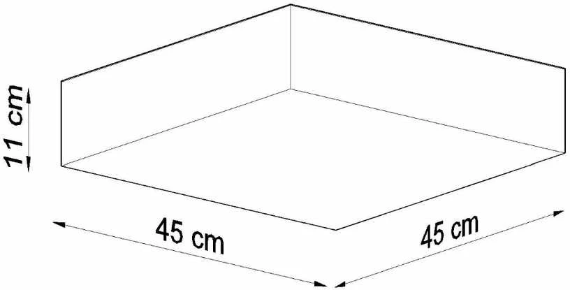 Lubinis šviestuvas Sollux Lighting Sollux Plafonas HORUS 45 pilkas