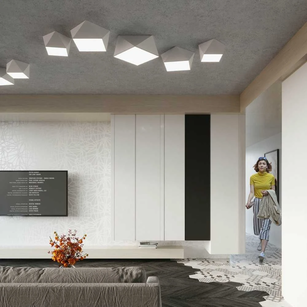 Lubinis šviestuvas Sollux Lighting Sollux Plafonas HEXA 25 baltas