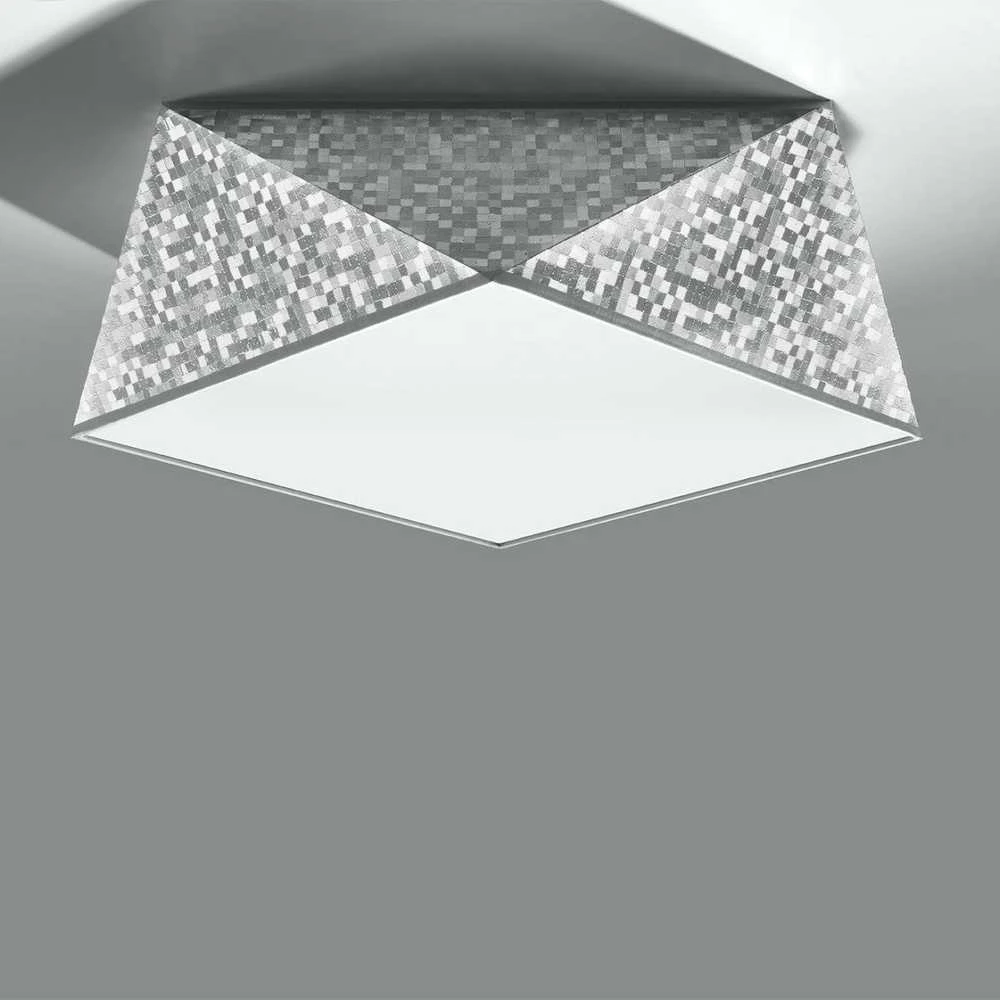 Lubinis šviestuvas Sollux Lighting Sollux Plafonas HEXA 35 sidabro