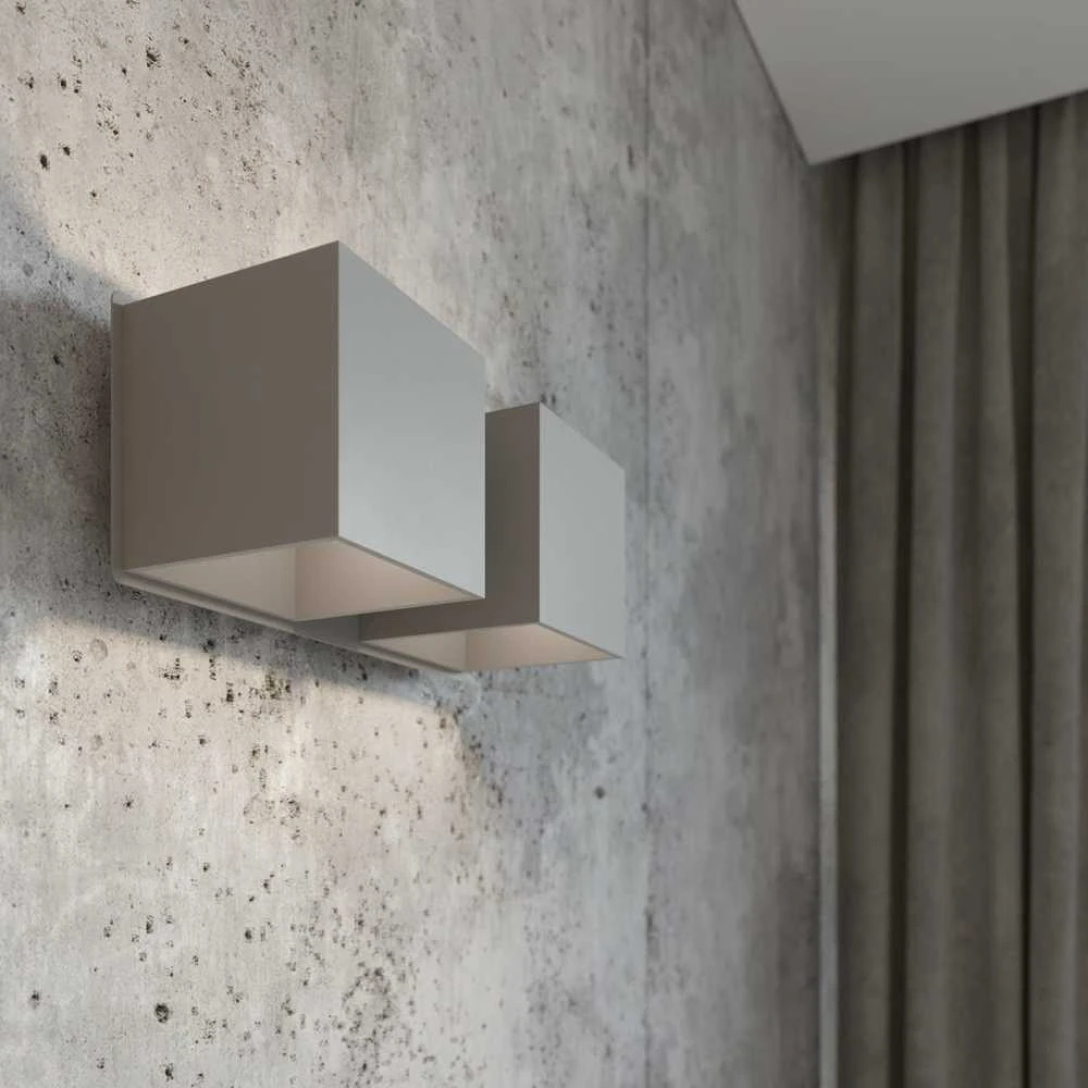 Sollux Lighting Sollux Sieninis šviestuvas QUAD 2 pilkas