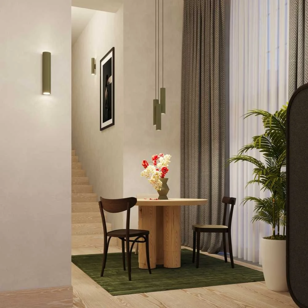 Sollux Lighting Sieninis šviestuvas LAGOS 2 alyvuogių žalios spalvos