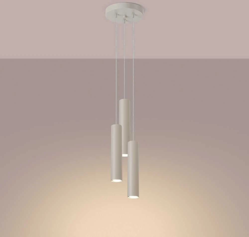 Sollux Lighting Pakabinamas šviestuvas LAGOS 3P smėlio spalvos