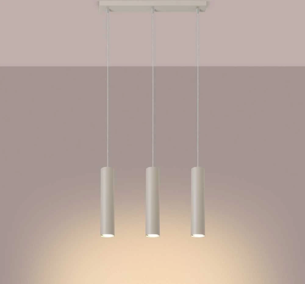 Sollux Lighting Pakabinamas šviestuvas LAGOS 3L smėlio spalvos