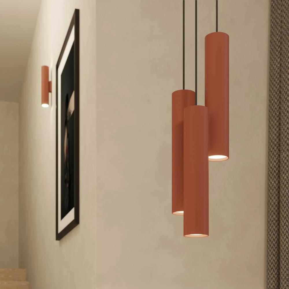 Sollux Lighting Pakabinamas šviestuvas LAGOS 3P raudona ochra