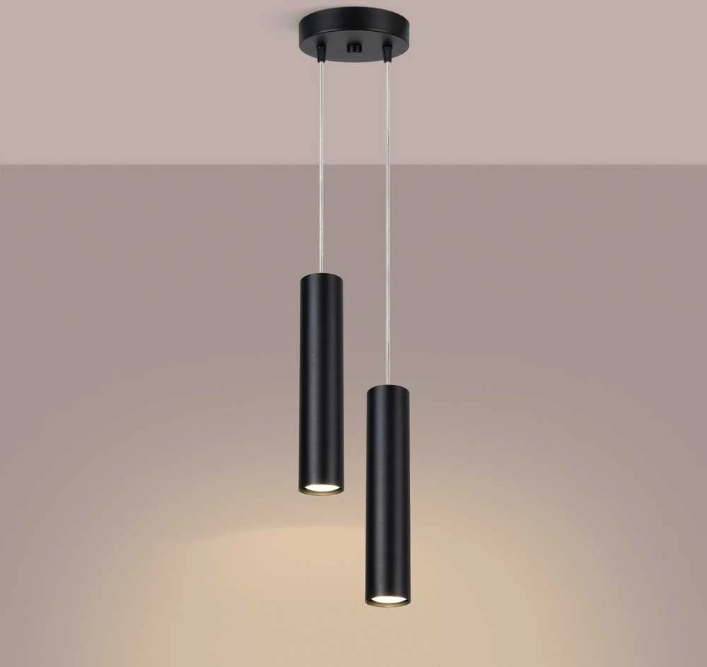 Sollux Lighting LAGOS vandenyno žalios spalvos modernus plieno sieninis šviestuvas, 2 x GU10, 10 W, juodas