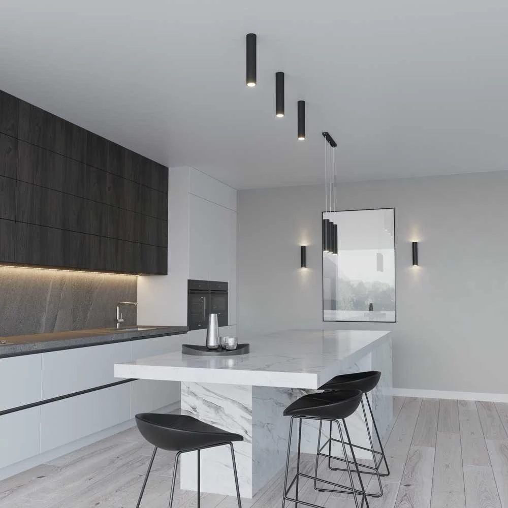 Sollux Lighting LAGOS vandenyno žalios spalvos modernus plieno sieninis šviestuvas, 2 x GU10, 10 W, juodas