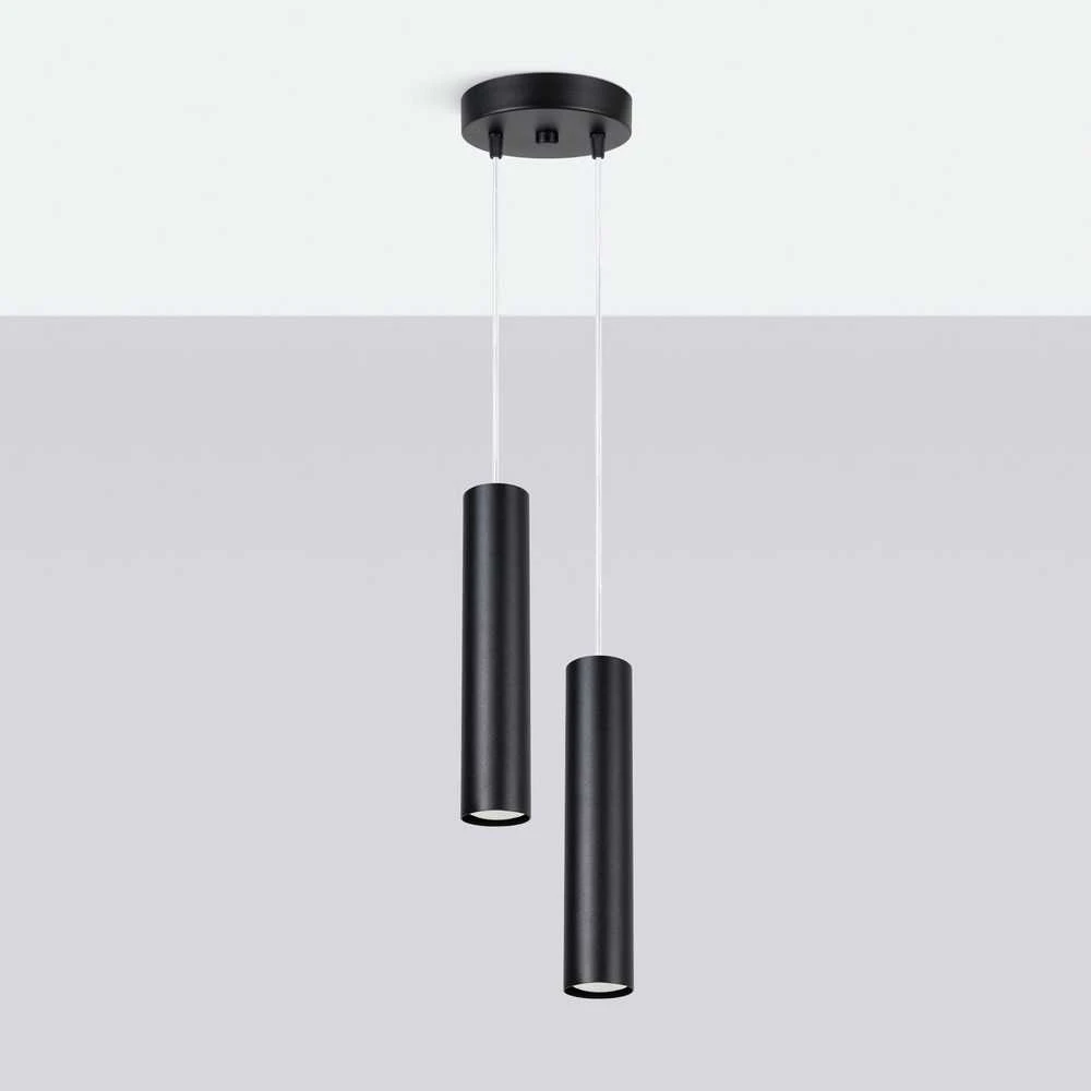 Sollux Lighting LAGOS vandenyno žalios spalvos modernus plieno sieninis šviestuvas, 2 x GU10, 10 W, juodas