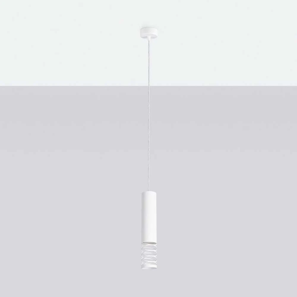 Sollux Lighting LAMI vandenyno žalios spalvos modernus baltas plieno pakabinamas šviestuvas GU10 10W LED