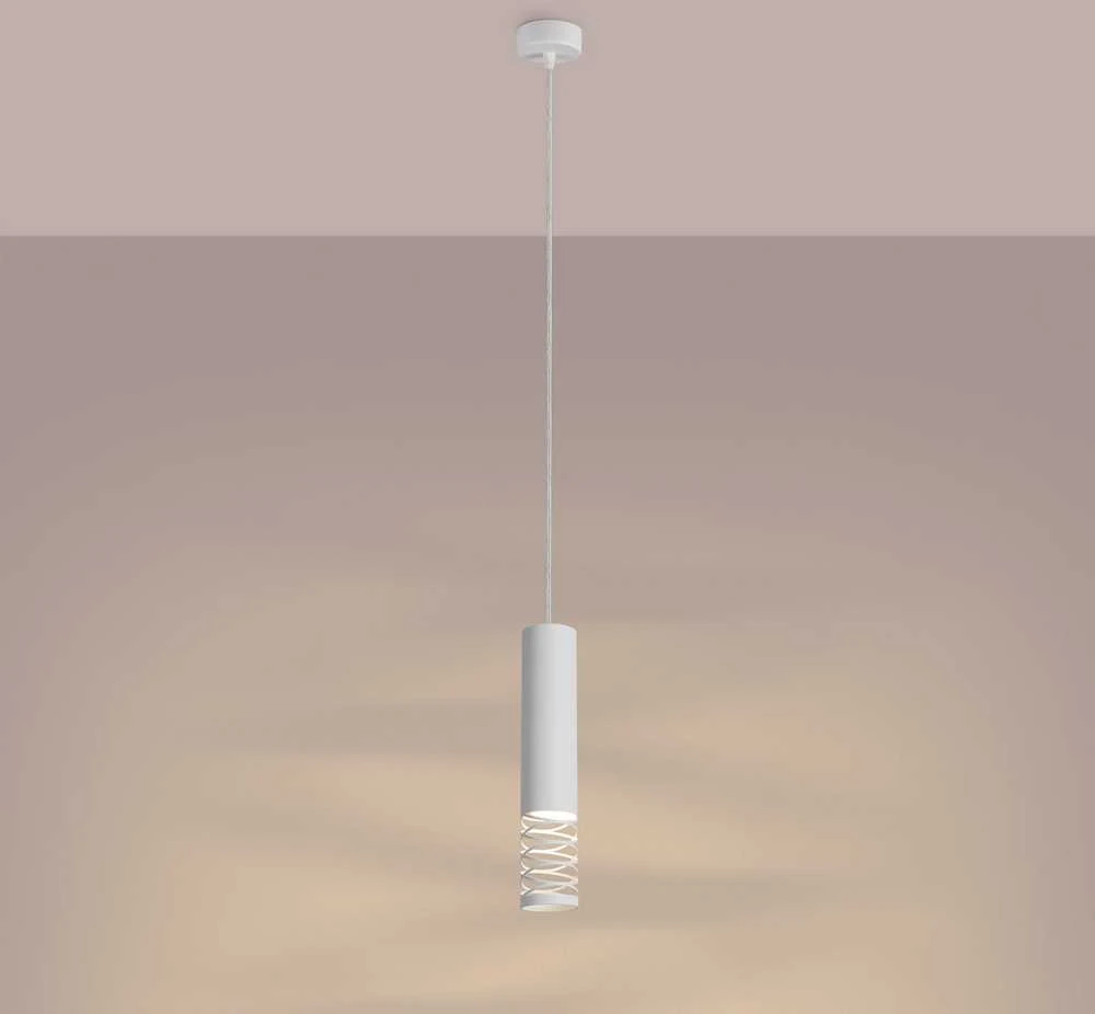 Sollux Lighting LAMI vandenyno žalios spalvos modernus baltas plieno pakabinamas šviestuvas GU10 10W LED