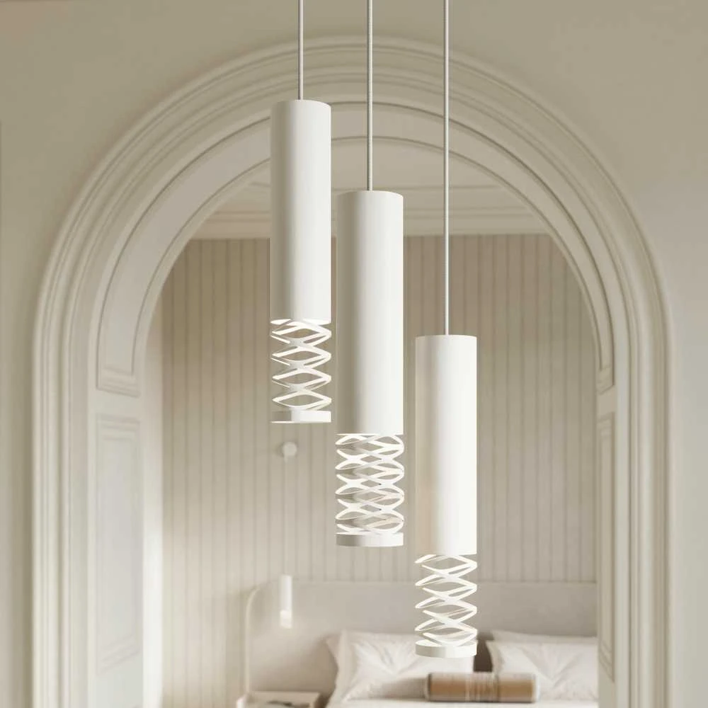 Sollux Lighting LAMI vandenyno žalios spalvos modernus baltas plieno pakabinamas šviestuvas GU10 10W LED