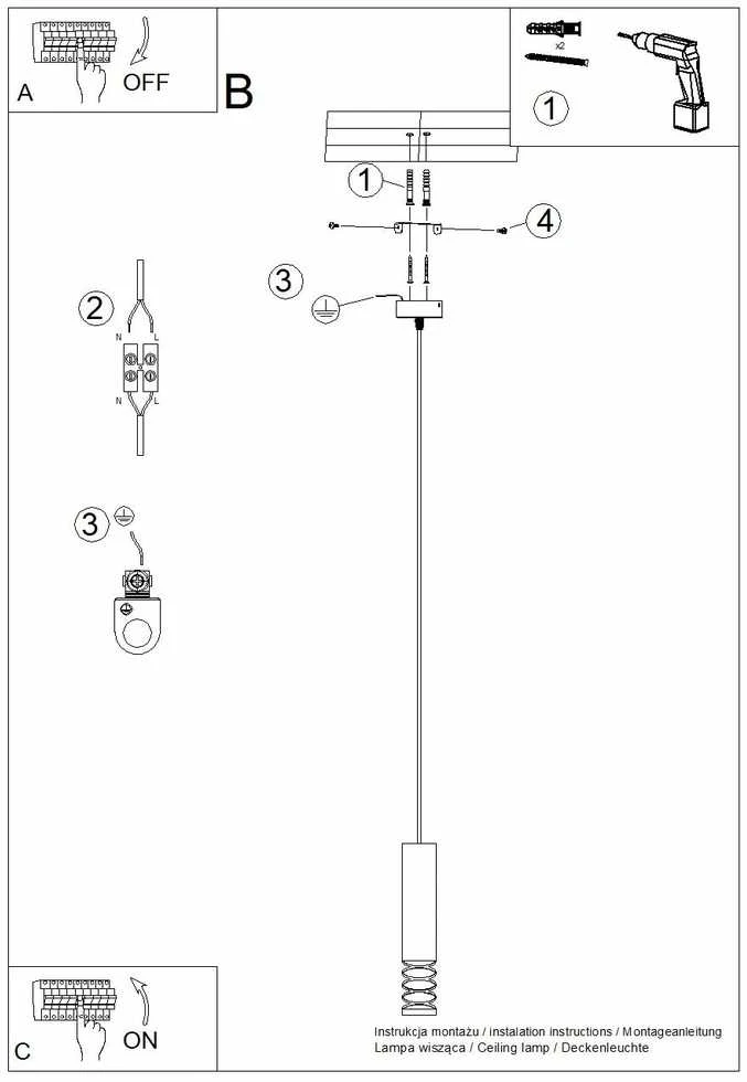 Sollux Lighting LAMI vandenyno žalios spalvos modernus baltas plieno pakabinamas šviestuvas GU10 10W LED