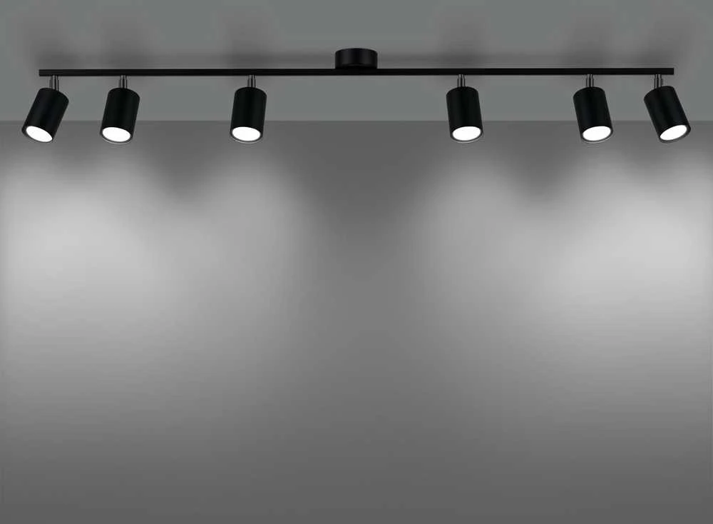 Sollux Lighting Lubinis šviestuvas LEMMI 6L juodas