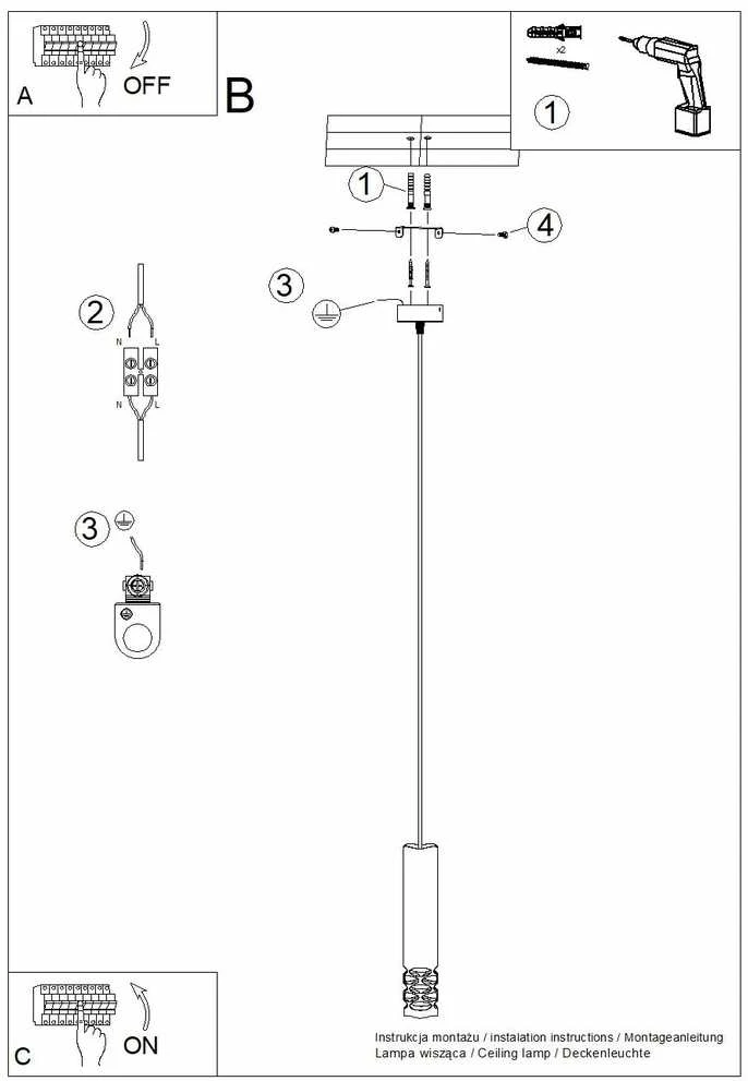 Sollux Lighting LIRO vandenyno žalios spalvos modernus plieno pakabinamas šviestuvas GU10 10W baltas