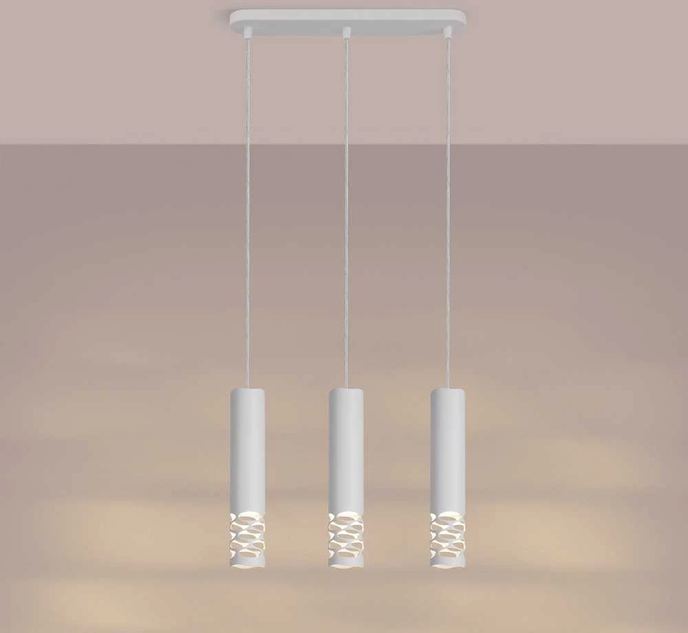 Sollux Lighting LIRO vandenyno žalios spalvos modernus plieno pakabinamas šviestuvas, 3 x GU10, 10 W, baltas