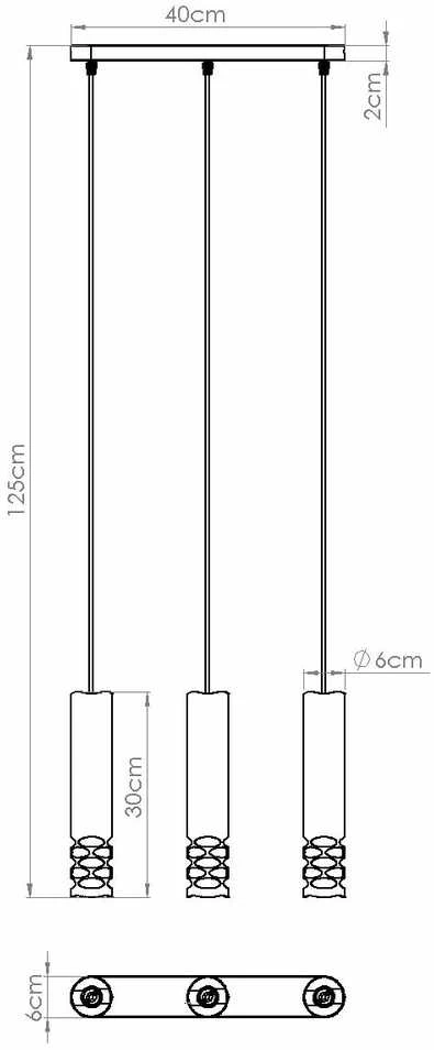 Sollux Lighting LIRO vandenyno žalios spalvos modernus plieno pakabinamas šviestuvas, 3 x GU10, 10 W, baltas