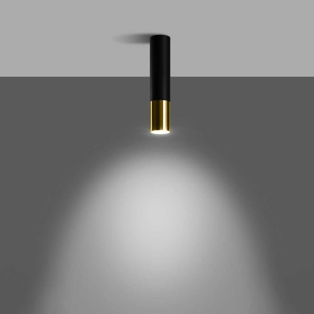 Sollux Lighting Lubinis šviestuvas LOOPEZ juodas/auksinis