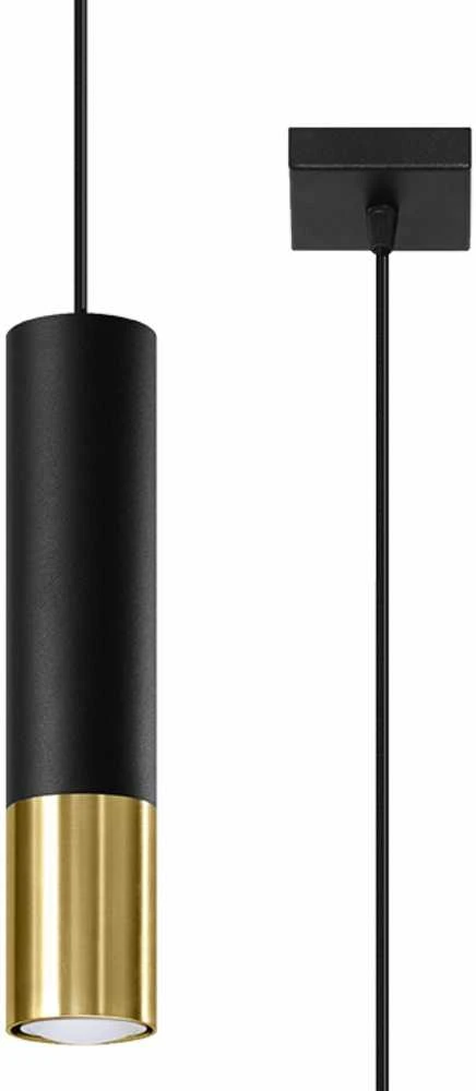 Sollux Lighting Pakabinamas šviestuvas LOOPEZ 1 juodas/auksinis