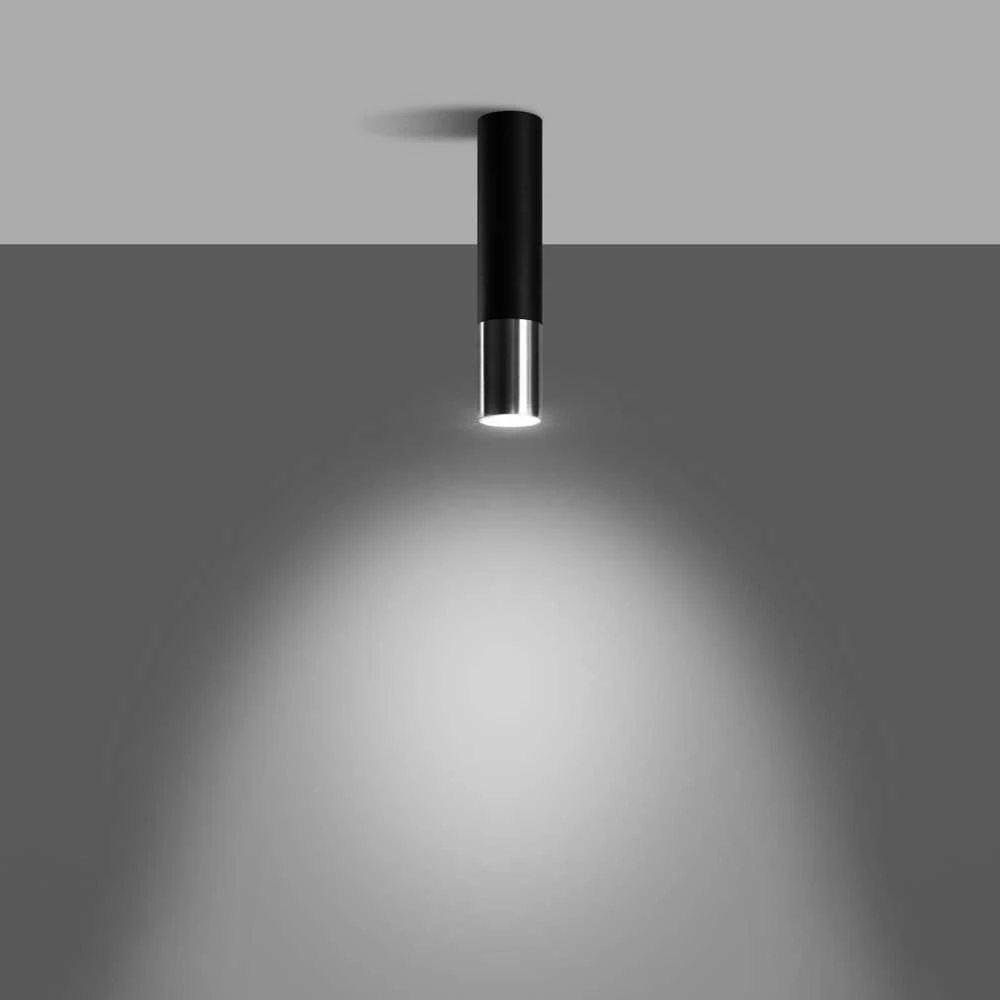 Sollux Lighting Lubinis šviestuvas LOOPEZ juodas/chromas