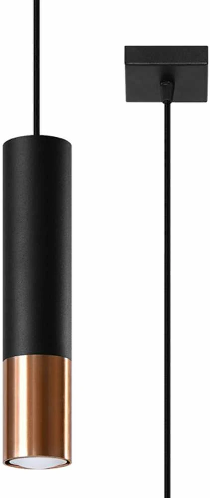 Sollux Lighting Pakabinamas šviestuvas LOOPEZ 1 juodas/varis