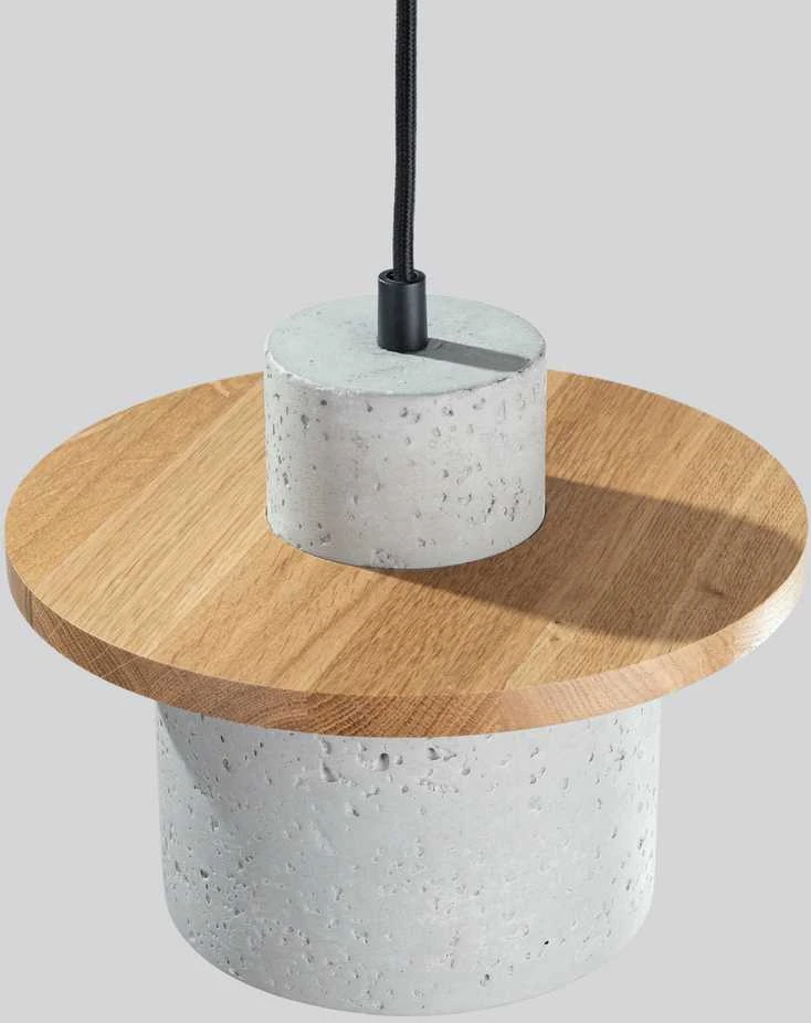 Sollux Lighting MAB pakabinamas šviestuvas, betono spalvos, mediena, 22x125cm, E27, 15W, modernus šviestuvas