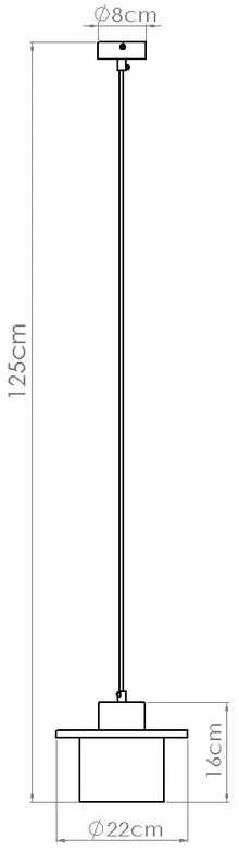 Sollux Lighting MAB pakabinamas šviestuvas, betono spalvos, mediena, 22x125cm, E27, 15W, modernus šviestuvas
