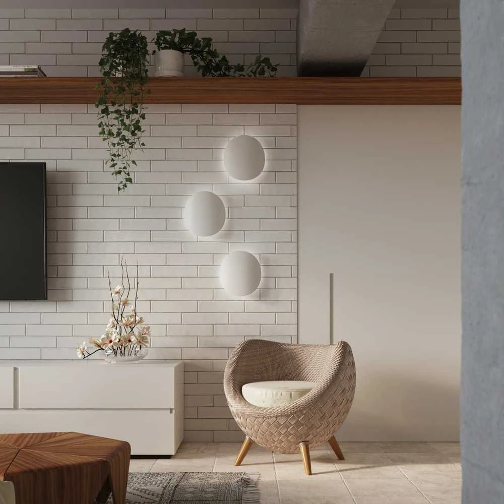 Sollux Lighting Sieninis šviestuvas SENSES baltas