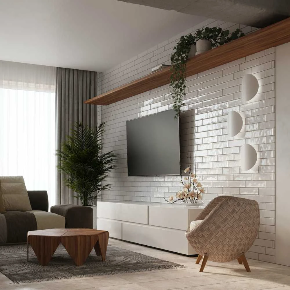 Sollux Lighting Sieninis šviestuvas SENSES baltas