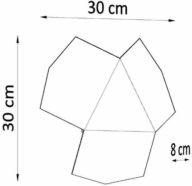 Sollux Lighting Sieninis šviestuvas TRE juodas