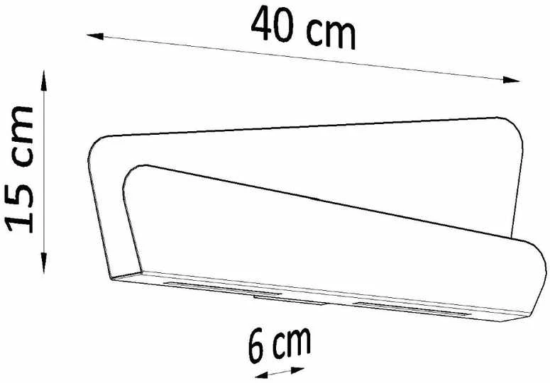 Sollux Lighting Sieninis šviestuvas BASCIA baltas