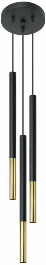 Sollux Lighting Pakabinamas šviestuvas MOZAICA 3P juodas/auksinis