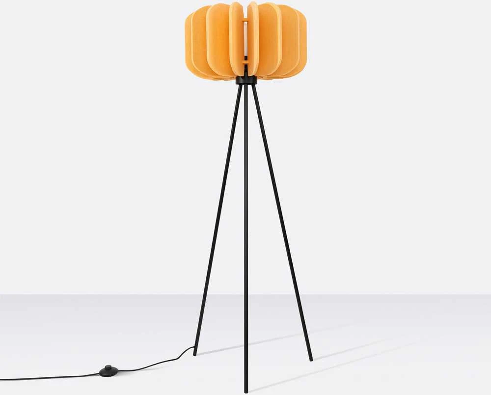 Pakabinamas šviestuvas Sollux Lighting MULA ispaniško oranžinio veltinio šviestuvo gaubtas, 45 cm, modernus pakabinamas toršeras