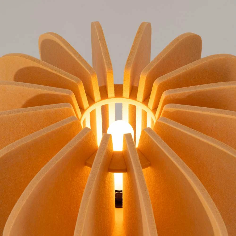 Pakabinamas šviestuvas Sollux Lighting MULA ispaniško oranžinio veltinio šviestuvo gaubtas, 45 cm, modernus pakabinamas toršeras