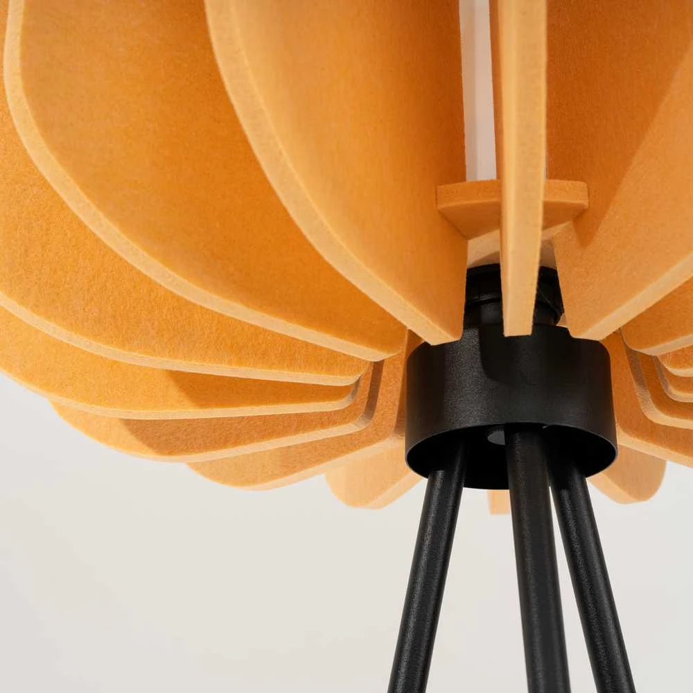 Pakabinamas šviestuvas Sollux Lighting MULA ispaniško oranžinio veltinio šviestuvo gaubtas, 45 cm, modernus pakabinamas toršeras