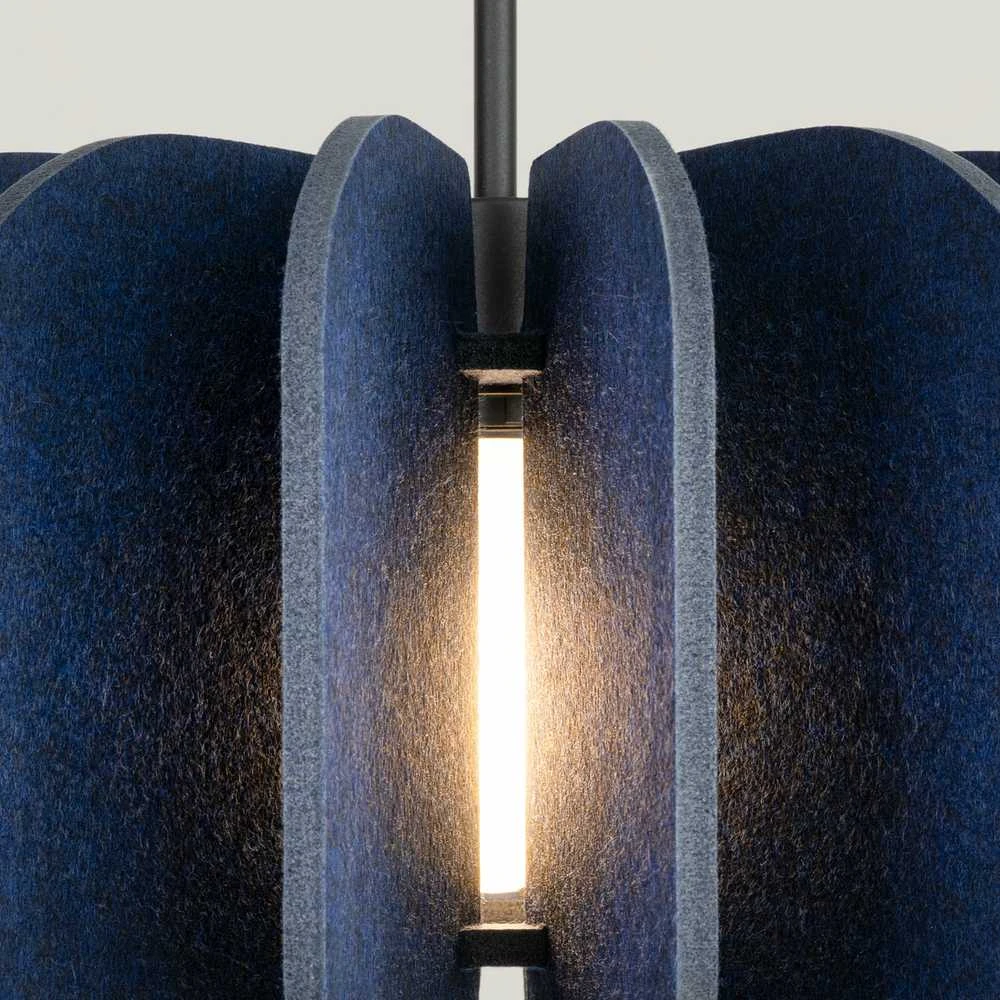 Pakabinamas šviestuvas Sollux Lighting MULA modernus pakabinamas ir toršeras, veltinio gaubtas, 45 cm, juodas rėmas