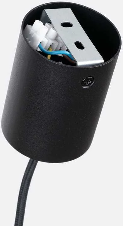 Sollux Lighting MULA modernus pakabinamas šviestuvas, 27 cm, veltinio gaubtas, juodas rėmas, savaime surenkamas