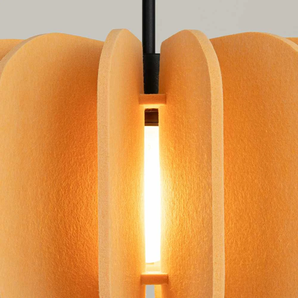 Pakabinamas šviestuvas Sollux Lighting MULA modernus pakabinamas ir toršeras, veltinio gaubtas, 45 cm, juodas rėmas