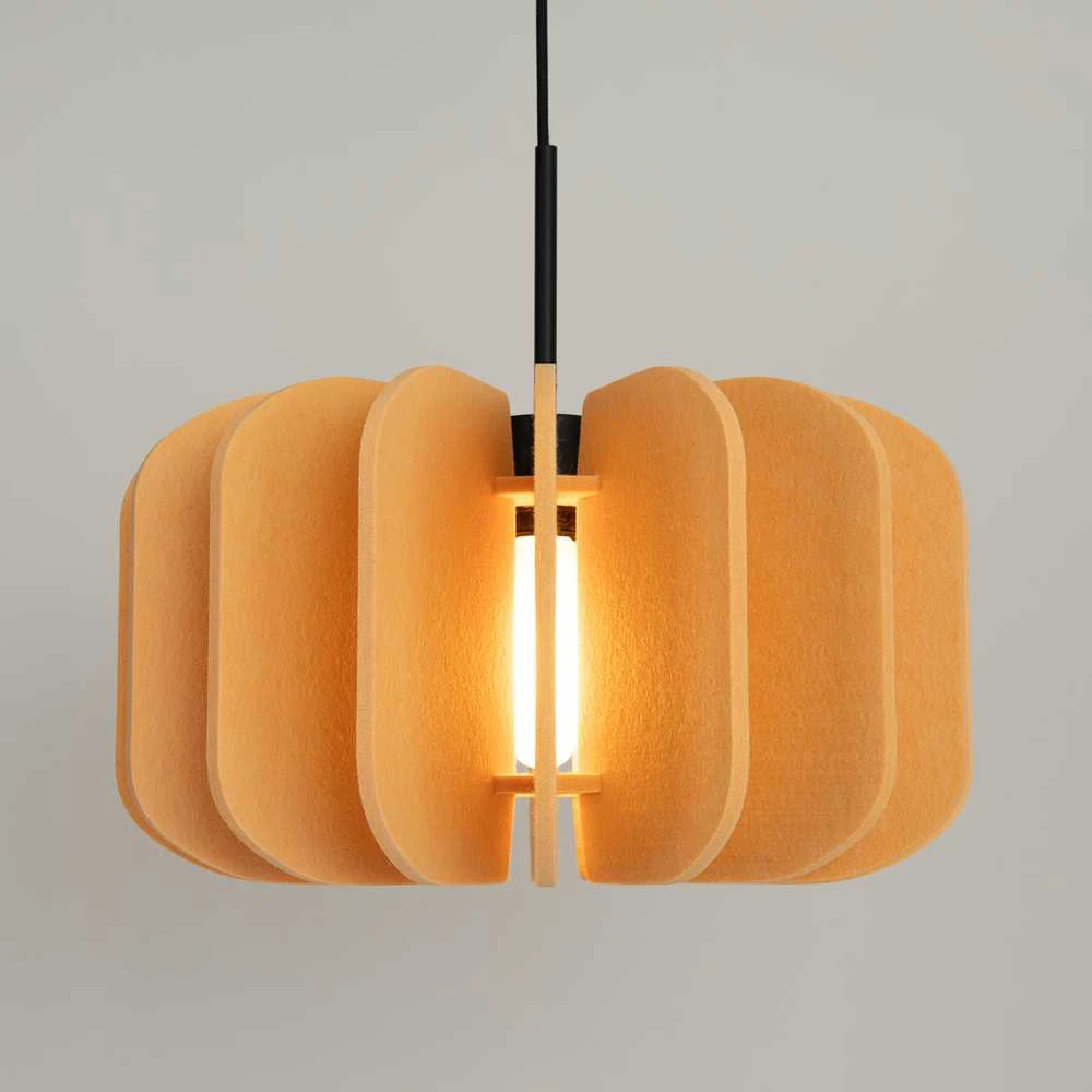 Pakabinamas šviestuvas Sollux Lighting MULA modernus pakabinamas ir toršeras, veltinio gaubtas, 45 cm, juodas rėmas