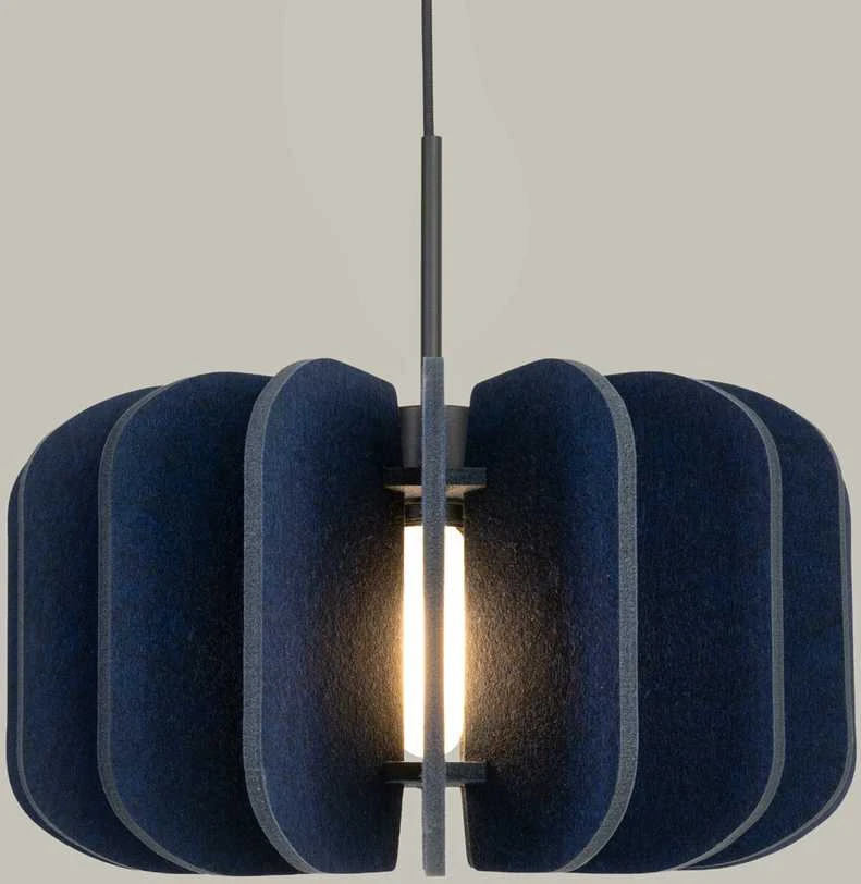 Pakabinamas šviestuvas Sollux Lighting MULA modernus pakabinamas ir toršeras, veltinio gaubtas, 45 cm, juodas rėmas