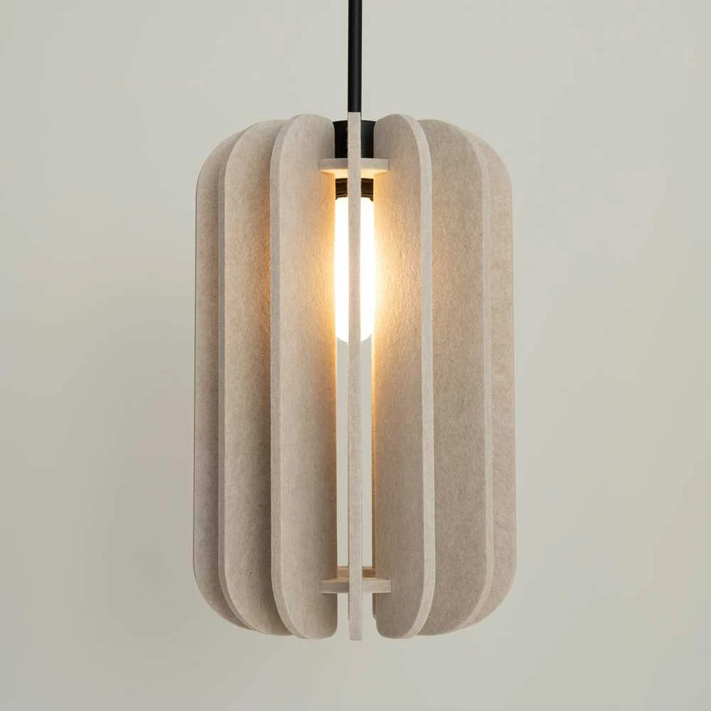 Sollux Lighting MULA pakabinamas šviestuvas, 27 cm, veltinio gaubtas, juodas rėmas, modernus dizainas